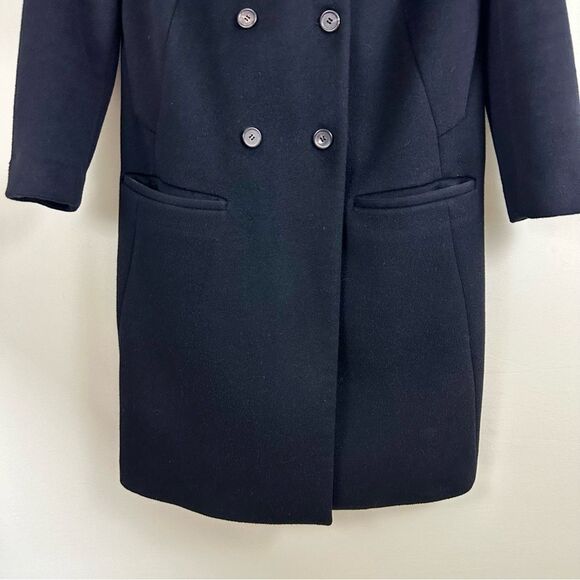 Prada Black Wool Double Breasted Pea Coat - Picture 4 of 15